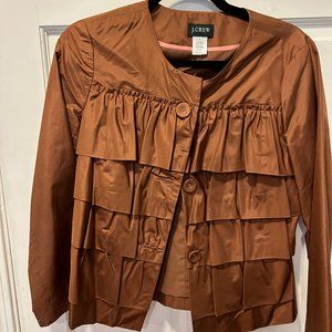 J Crew Ruffle Swing jacket